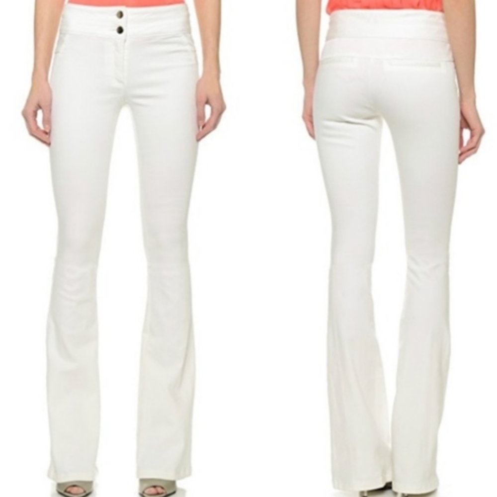 Veronica Beard Full Length Flared Denim Pants